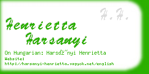 henrietta harsanyi business card